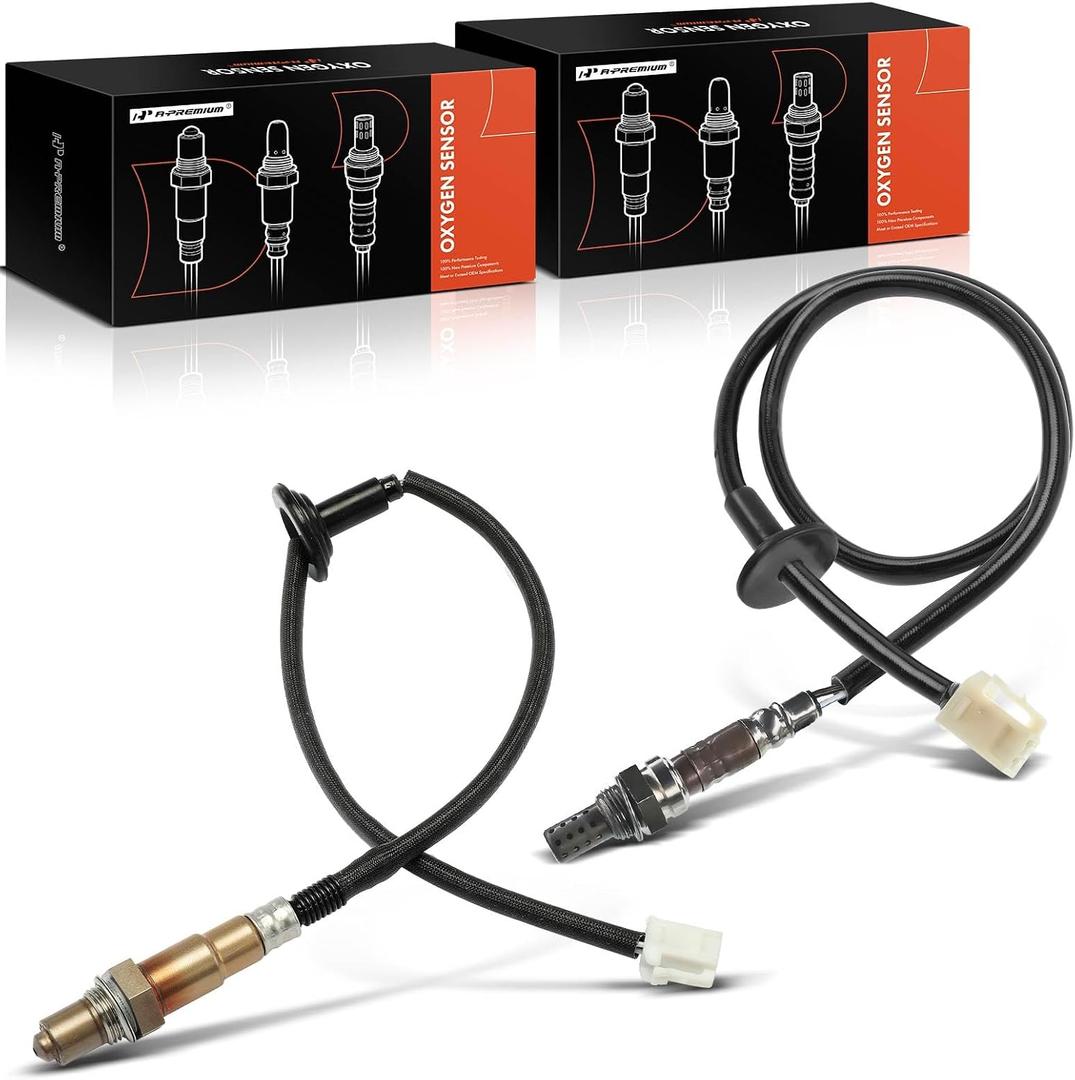 A-Premium O2 Oxygen Sensor Compatible with Toyota Matrix 2003-2006, Corolla 2005-2006 & Pontiac Vibe 2004-2006, l4 1.8L, Upstream and Downstream, 2-PC Set, Replace# 8946512740, 88972966