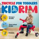 Tricycle for Toddlers 1-3 Years Old Foldable Tricycle for Toddlers Toddler Bike for Boys and Girls Easy to Ride and Steer No Assembly Needed Christmas, 1st Birthday Gifts Boy - Red - KIDRIM, Small