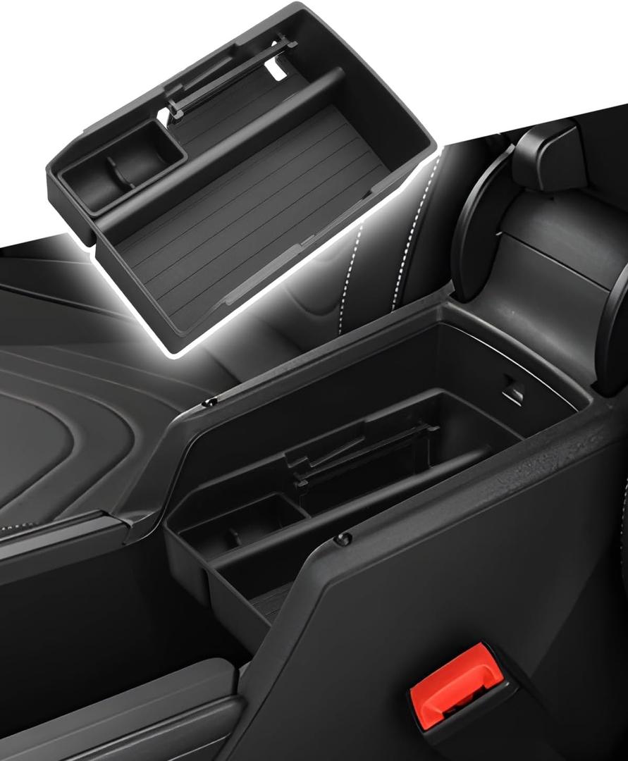 CDEFG for 2025 2026 Volkswagen Tiguan Center Console Organizer Tray - Armrest Storage Middle Insert - 2025 2026 VW Tiguan Interior Accessories with Coin Box