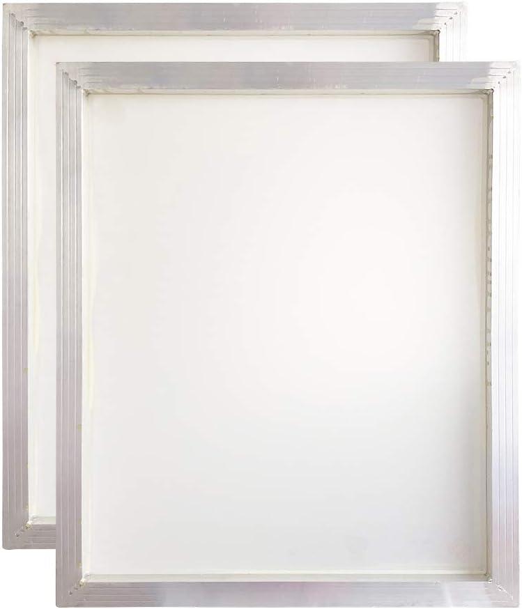 Aluminum Silk Screen Printing Screens 20 x 24 Inch Frame-110 White Mesh (2 PCS)