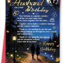 5 x FANCYLUCKY Funny Birthday Card for Husband, Romantic Husband Birthday Card Gifts from Wife, Bday Decoration for Husband