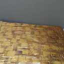 MyArton Textured Abstract Squares Canvas Wall Art Hand Painted Modern Golden Yellow Oil Painting for Decoration Ready to Hang 48x24inch