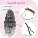 Gowit Pre Looped Deep Wave Crochet Hair 14 Inch 7 Packs Short Curly Ombre Grey Pre Twisted Ocean Wave Deep Twist Crochet Braids Synthetic Braiding Hair for Black Women