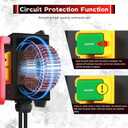 110V to 120V Single Phase On/Off Switch, Emergency stop switch, Table Saw Switch with Large Stop Sign Paddle for Quick cut-off of Power to Milling Machines and Electrical Equipment (off) (Jtkg-off-us)