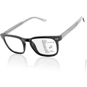 DEHOTRE Progressive Multifocus Reading Glasses for Men No Line Bifocal Transition Readers with Metal Core Wire