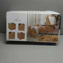 12x12in Storage Baskets Set of 4 Water Hyacinth Baskets,Foldable Handwoven Storage Cubes,Wicker Cube Baskets Laundry Organizer Totes for Home