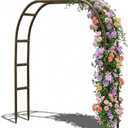 Thickened Metal Garden Arch, 7.8 ft High x 5.5 ft Wide Heavy-Duty Arbor with 16mm Steel Tubes, Sturdy Outdoor Trellis for Climbing Plants Roses Vines, Wedding Party Ceremony Decoration