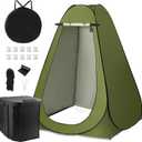 Portable Toilet Kit, Larger Size Portable Camping Toilet with Pop-Up Privacy Tent and Poo Gel Toilet Bags, Width of 4.93 Feet Tent Washable Outdoor Showers Changing Rooms
