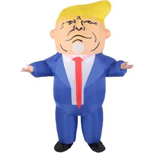 Inflatable Costumes for Adult Funny Costume Halloween Holiday President Blow Up Outfit Full Body, Fits Adults From 63 to 78 inches Tall