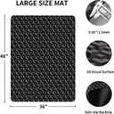 Office Chair Mat for Hardwood Floors, 48" x 36" Black 3D Pattern PVC Chair Mat, Heavy Duty Floor Protector for Rolling Chair, Easy Glide and Clean, Under Computer Desk Floor Mat for Home & Office Use