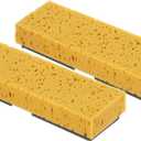 Sponge Mop Refill for Superio Butterfly Mop Only Overall: 9"x3" Screws: 6.5" Apart, 2 Pack (Replacement #1 (2))