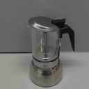 Coffee Gator 9 Cup Moka Pot, 15oz Stovetop Espresso Maker for Italian Coffee, Transparent Glass & Stainless Steel Design, Silver, 450ml