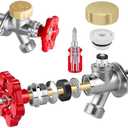 Outdoor Faucet Repair Kit, ASSE 1019-A Vacuum Breaker Outside Faucet Repair Kit, Vacuum Breaker and Handle Replacement Kit for Anti-Siphon Frost-Free Sillcock Valves, Wall Hydrant Complete Service Kit