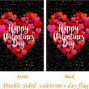 5 x Valentine's Day Flag,28x40 Inch Valentine's Heart Garden Flag Valentine Flags for Your Valentine's Day Decoration (Red)