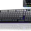 AULA S98 Pro Wireless Mechanical Keyboard with Screen & Knob,2.4GHz/USB-C/BT5.0 Hot Swappable Creamy Keyboard,Pre-lubed Linear Switches,Side Printed PBT Keycaps,RGB Backlit Gaming Keyboards