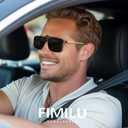 FIMILU Clips on Sunglasses Over Prescription Glasses for Men WomenPolarized Reduce Glare UV400 protection Metal Frame