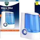 Vicks Warm Mist Humidifier FilterFree 1 Gal Tank,Auto ShutOff,Night Light,VapoPad and VapoSteam Compatible,(Pack of 2) (White)