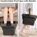 Beinilai Collapsible Foot Spa, Foot Bath with Heat and Massage and Bubble Jets, Foot Soak Tub with Six Non Motorized Rollers, Acupressure Massage Points, Red Light and Removable Pumice Stone