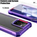 2 x Ailiber for HMD Vibe 4G Phone Case, [Not Fit HMD Vibe 5G], with Screen Protector, Dual Layer Shockproof Bumper, Clear Transparent [Anti Yellowing], Slim Scratch-Resistant Cover-Purple