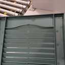 Ekena Millwork Lifetime Vinyl LL1S14X06700FG Standard Cathedral Top Center Mullion, Open Louver Vinyl Shutters, w/Installation Shutter-Lok's & Matching Screws (Per Pair), 14 1/2"W x 67"H, Forest Green