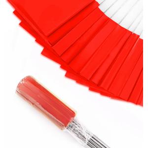 Zozen 50Pack Red Marking Flags, Writable/15x4x5 Inch, Yard Flags for Lawn & Irrigation & Landscape & Sprinkler & Survey & Dog Training.