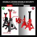 6 Ton (13,200 LBs) Jack Stands with Double Pin Locking,Rubber Cover and Large Foot Base,15"-23" Adjustable Height,Heavy Duty Car Jack Stands,Lifting Bus,RV,SUV,MPV,Pickup Truck,ATV/UTV,1 Pair