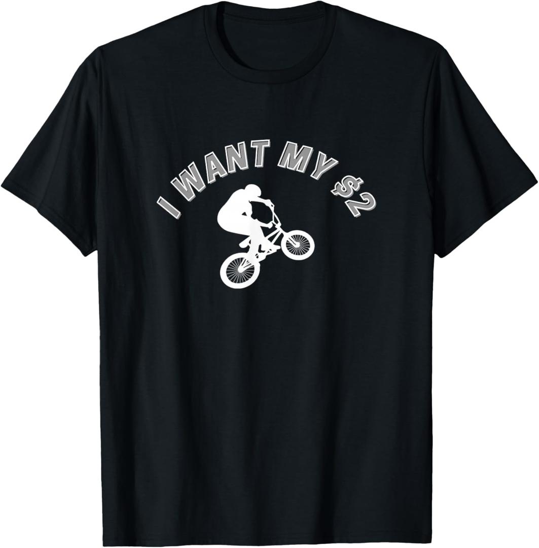 I Want My Two Dollars! Better Off Dead Funny Movie Quote T-Shirt, Medium