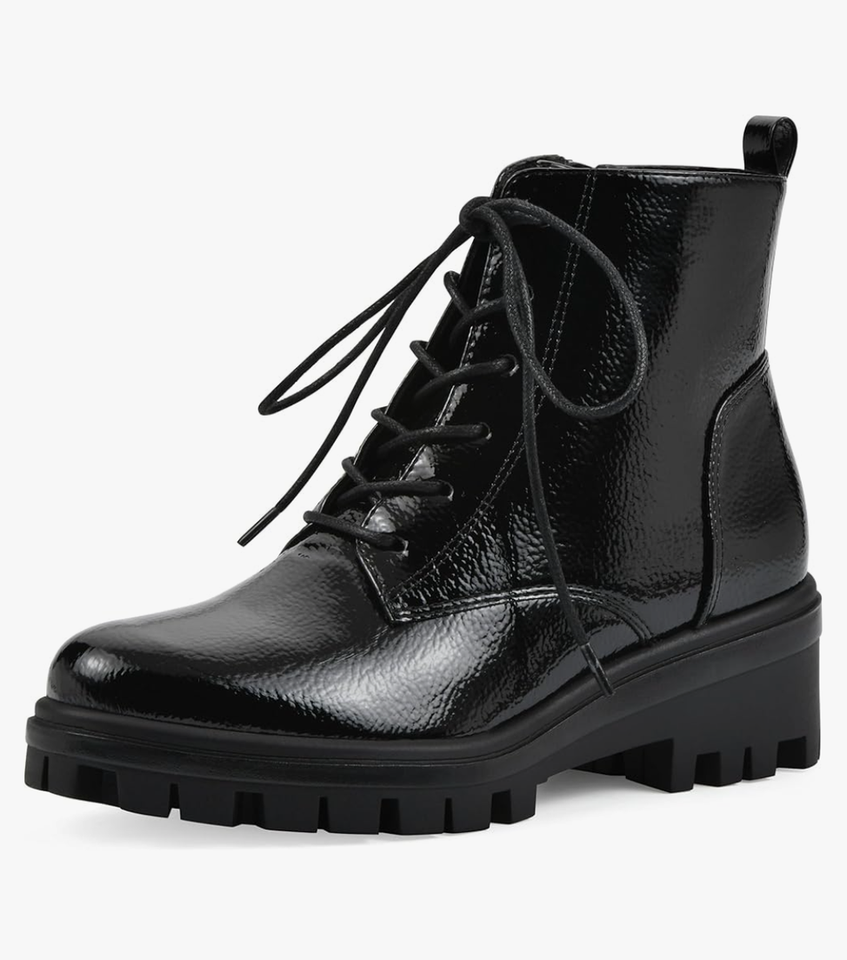 WHITE MOUNTAIN Women's Tappy Lug Sole Combat Boot 8.5