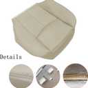Driver Side Bottom Leather Seat Cover & Foam Cushion Light Neutral Tan 522 or 52i Compatible with Chevy Avalanche Tahoe Suburban GMC Yukon XL 2003 2004 2005 2006