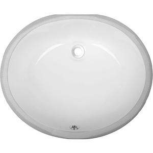 MERCURY 19 in. Oval Undermount Bathroom Sink in White (Sink Only)