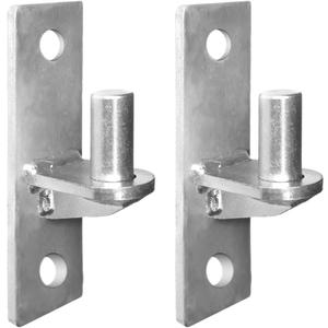 2 Pack Wall Mount Gate Hinges, Heavy Duty Wall Plate Hinges, Outdoor Chain Link Fence Gate Hinges Fence Post Link Gate Hinge, with 5/8 Hinge Pin (Screws Not Included)