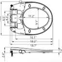Garvee Non-Electric Bidet Toilet Seat for Round Toilets Dual Nozzle System, Manual Control, Cold Water Bidet Attachment, Easy to Install, White