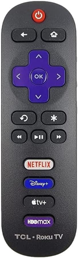 OEM Replacement Remote Control Compatible with All TCL Roku Smart TVs【Only Works with TCL Roku TV, Not for Roku Stick and Roku Box】 (Netflix/Apple TV+ / Paramount+ / HBO Max)
