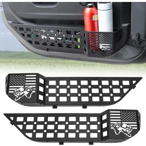 Door Storage Pockets Fit for Jeep Wrangler Accessories & Jeep Gladiator Accessories, Front Door Storage Fit for Jeep Wrangler JL JLU 4XE & Gladiator JT 2018-2025 2PCS