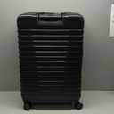 U.S. Traveler Boren Polycarbonate Hardside Rugged Travel Suitcase Luggage with 8 Spinner Wheels, Aluminum Handle, Black, Checked-Large 30-Inch