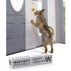 CLAWGUARD Heavy Duty Door Scratch Shield 20x44 in. Door Scratch Protector Dog & Cat Clear Wall, Frame & Furniture Cat Scratch Protectors