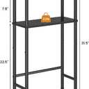 Asgolion Narrow Console Table, 15.7" Small Entryway Table, 2-Tier Sofa Table with Storage, Skinny Console Tables for Entryway, Hallway, Bedroom, Living Room, Foyer, Black