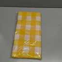 misaya 4 Packs Buffalo Disposable Table Cloth, 54 x 108 Inch Waterproof Plastic Tablecloth, Rectangle Yellow and White Checkered Table Covers for Picnic, Birthday, Party