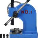 Arbor Press 1 Ton,Ratchet Leverage Arbor Press with Handwheel,5.5" Maximum Height Manual Desktop Punch Press Machine Metal Arbor Press Tool,for Stamping
