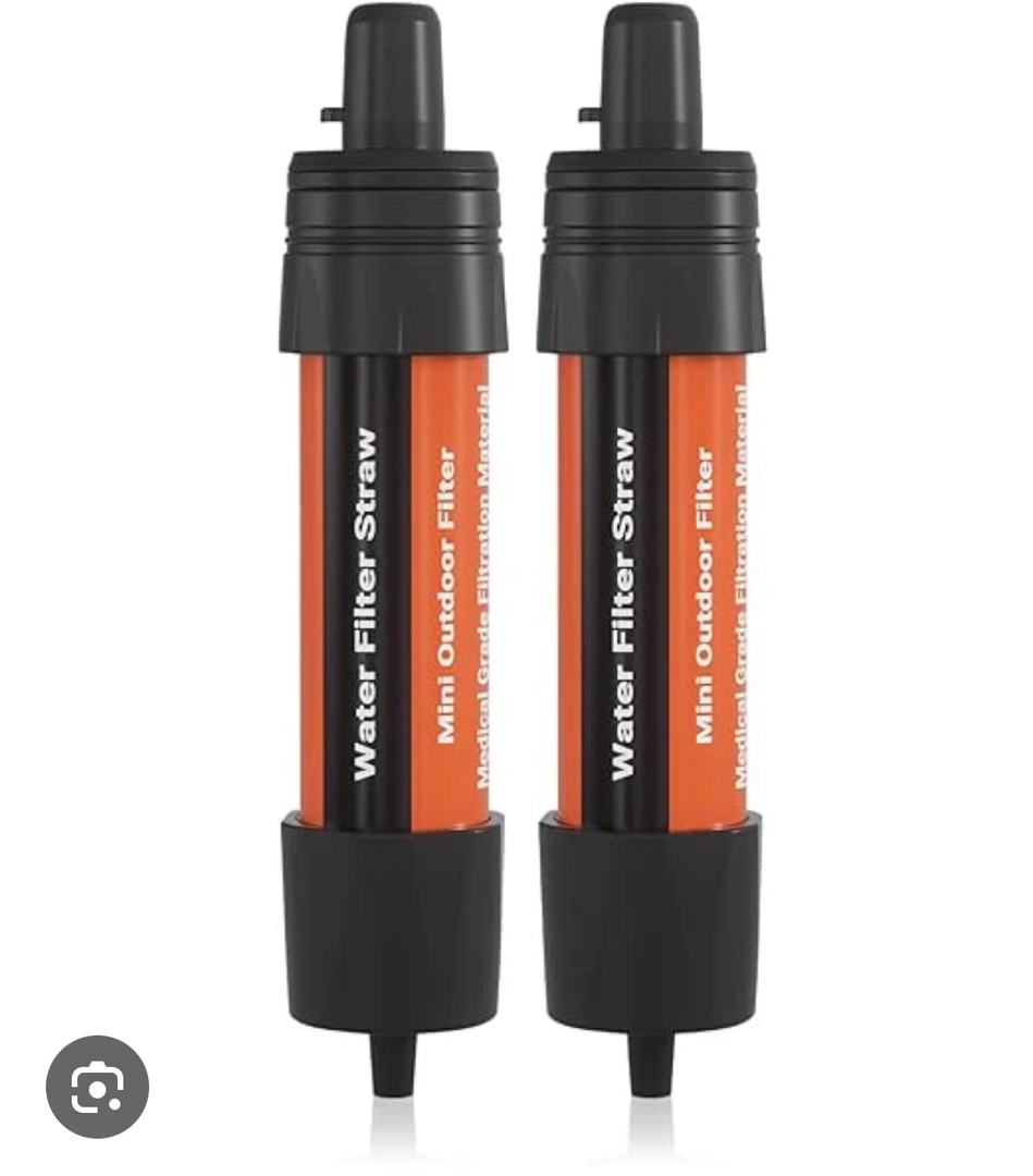 4 Pack Water Filter Straw - Portable, Compact, Multipurpose Water Purification Device for Emergency Kits, Outdoor Activities, Camping, Travel