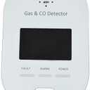 4-in-1 Natural Gas Detector, Carbon Monoxide Detectors with LCD Display Natural Gas/CO/Temperature/Humidity Monitor for Travel with Temperature Humidity Display, 4 in 1 Detector for Homes