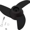 Propellers Electric Outboard Motor Prop for 55lb, 62lb, 86lb Trolling Motors Mount Accessories/Boat 3-Blades (Black)