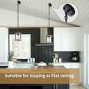 Farmhouse Pendant Light, Rustic White Wood Metal Cage Hanging Light Fixtures with Glass, 43 Inch Adjustable for Flat and Slop Ceiling, Pendant Lighting for Kitchen Island Foyer Hallway, 2 Pack, 6.3 inches x 6.3 inches x 43 inches