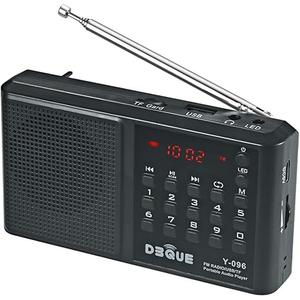 Portable AM FM Radio with Bluetooth Speaker；USB/TF Card MP3 Playback 3.5mm Jack,Auto Scan Save,Loudspeaker for Emergency(Battery-Powered) CampingTravel Home Use Rechargeable Transistor Radio (Black)