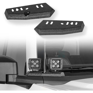 Hooke Road Bronco Ditch Light Brackets Dual A-Pillar Pod Light Mount for 2021-2025 Ford Bronco (1 Pair, Black)