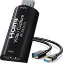 4K HDMI to USB 3.0 Video Capture Card 1080P 60FPS Cam Link Card Game Capture Card Adapter Screen Record Capture Device for Streaming, Gaming, Video Conference, Teaching, Live Broadcasting