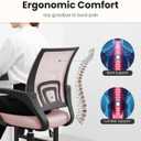 DUMOS Ergonomic Office Chair, Executive Desk Chair with Lumbar Support, 22.6" W x 23.62" D x 37.4" H