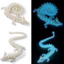 24 Inch 3D Printed Articulating Dragon - Giant, Long, and Extra Large Dragon Figure for Home Decor and Gifts (Luminous Green, 24 inch)
