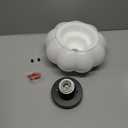 Vintage Semi Flush Mount Ceiling Light,Mid Century Modern Ceiling Lights,10 Inch Milk White Glass Shade with a Black Base,for Bedroom,Kitchen,Hallway,Entryway