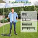 Seeutek Lawn Leveling Rake, 35 x 10 Lawn Leveler with 6.5FT Stainless Steel Handle Rakes for Lawns, 0-180 Adjustable Ground Leveler Tool for Yard, Level Soil Sand Dirt Surfaces